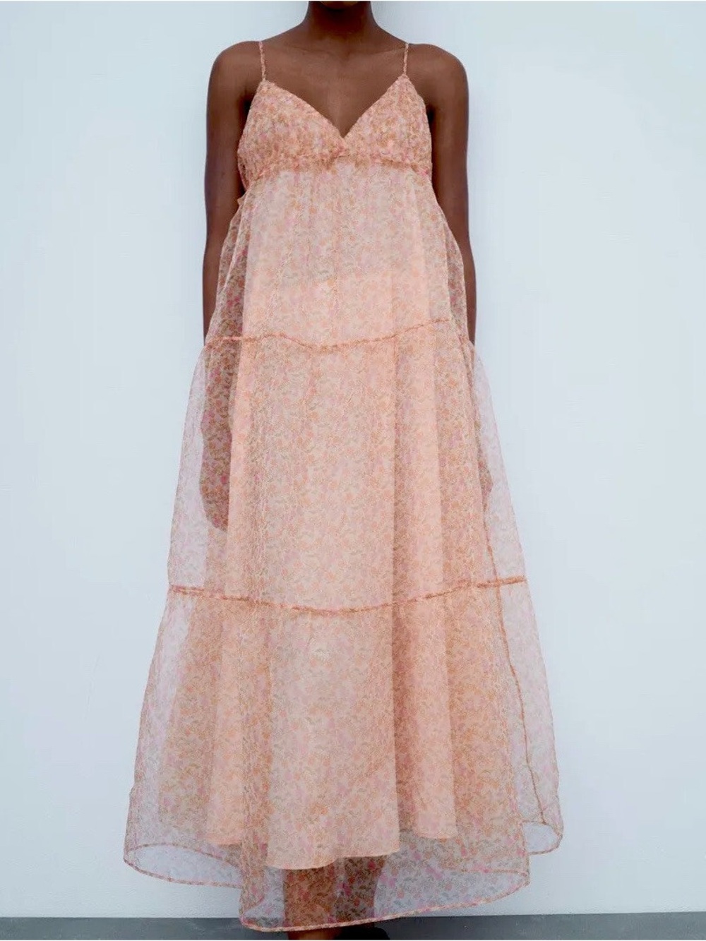 NWT🔖 Zara Organza Floral Midi Dress NWT